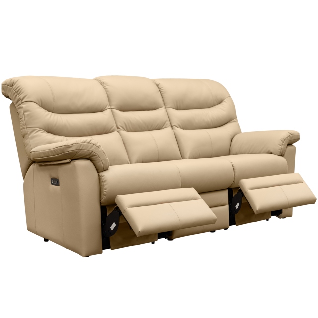 G Plan Ledbury 3 Seater Double Power Recliner Sofa in Leather 1