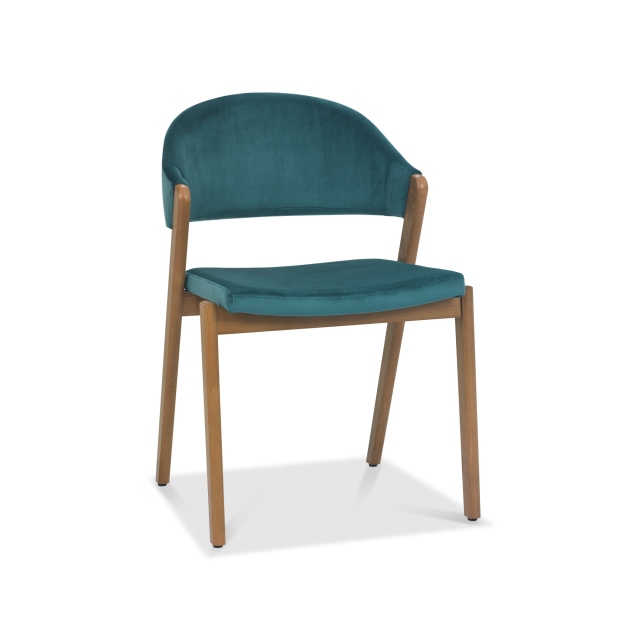 Clifton Upholstered Dining Chair - Azure Velvet 1