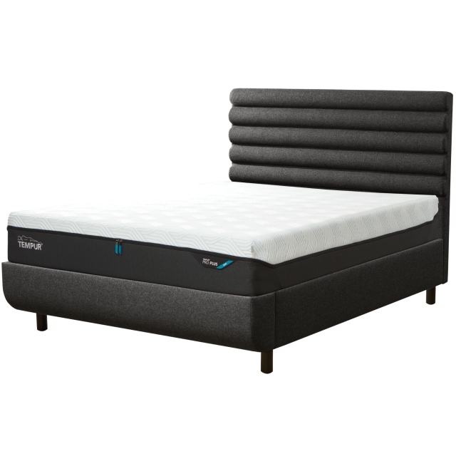 Tempur Arc Static Disc Bed with Vectra Headboard – Dark Stone 1