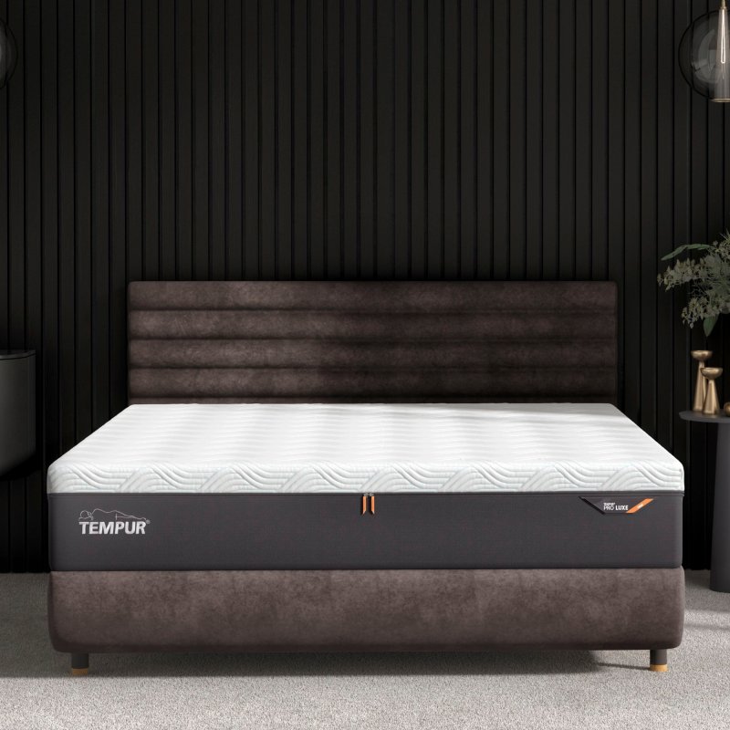 Tempur Arc Static Disc Bed with Vectra Headboard – Dark Stone