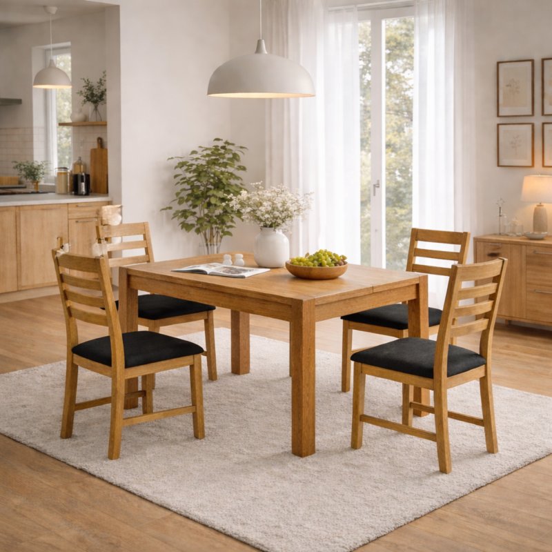 Bayonne Dining Set , 4 Chairs 1