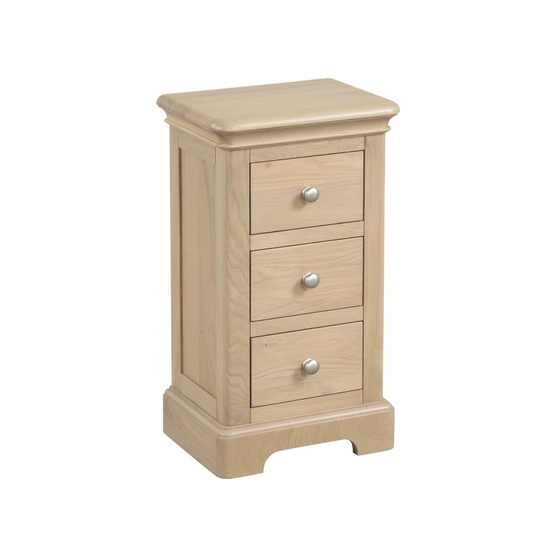Linhay 3 Drawer Compact Bedside - Oak 1