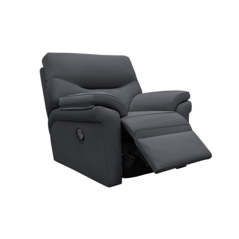 G Plan Seattle Manual Recliner Armchair with Heated Seat in Leather 1