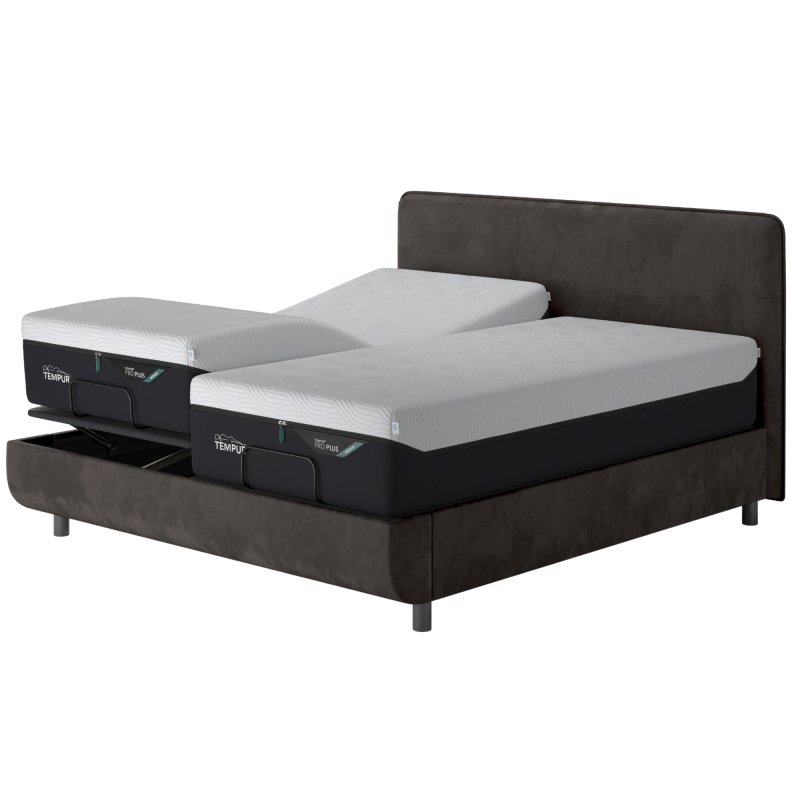 Tempur Ergo Smart Base with Form Headboard - Dark Grey 1