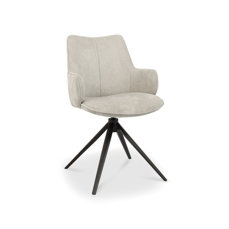 Beige Fabric Swivel Chair 1
