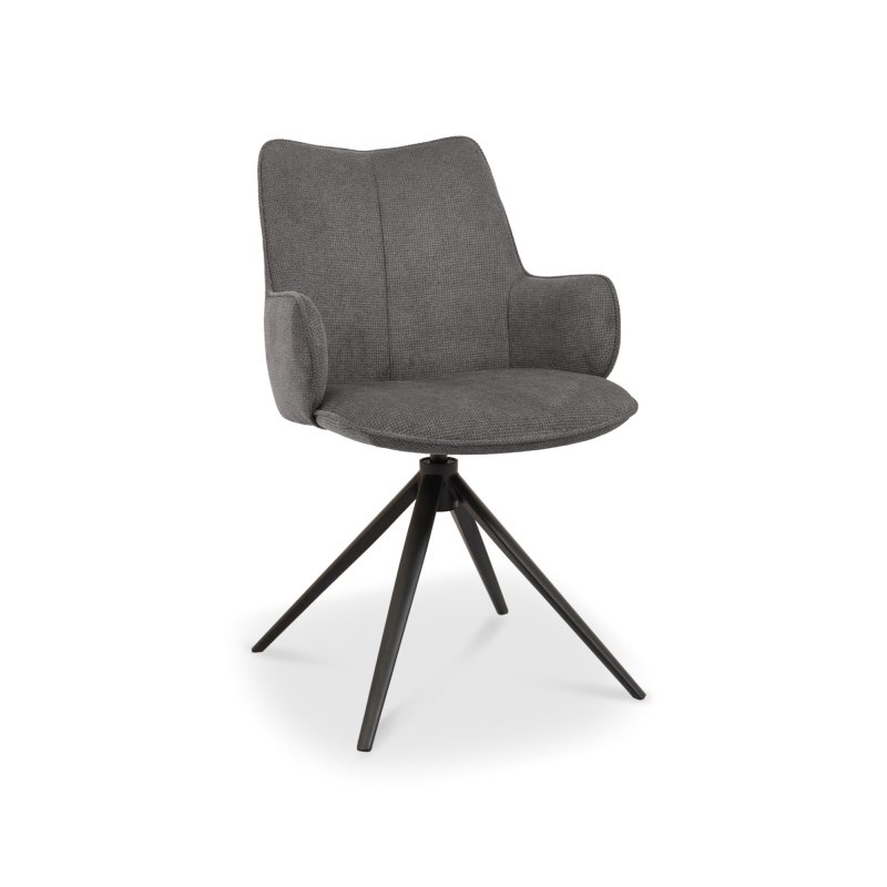 Grey Fabric Swivel Chair 1