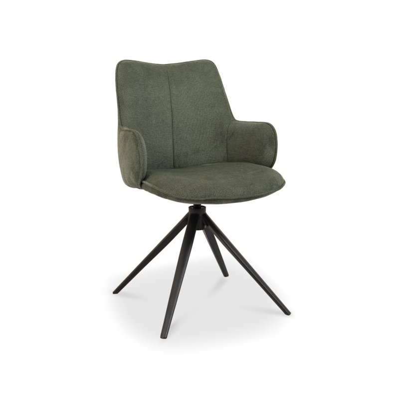 Green Fabric Swivel Chair 1