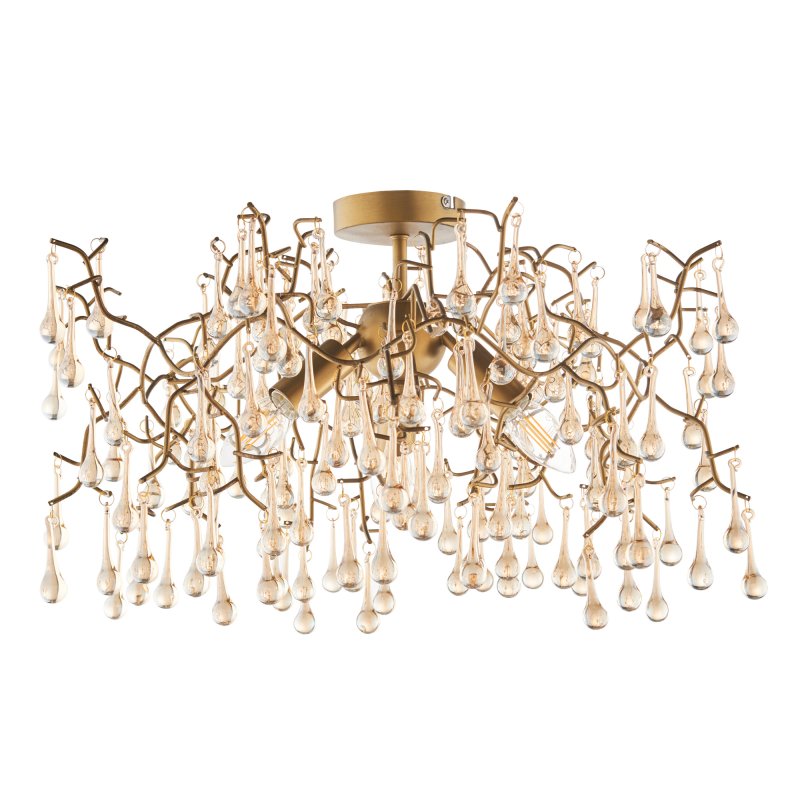 Gold Branch Semi Flush 1