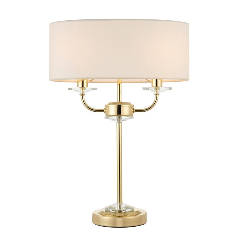 Nixon 2 light tble lamp - brass
