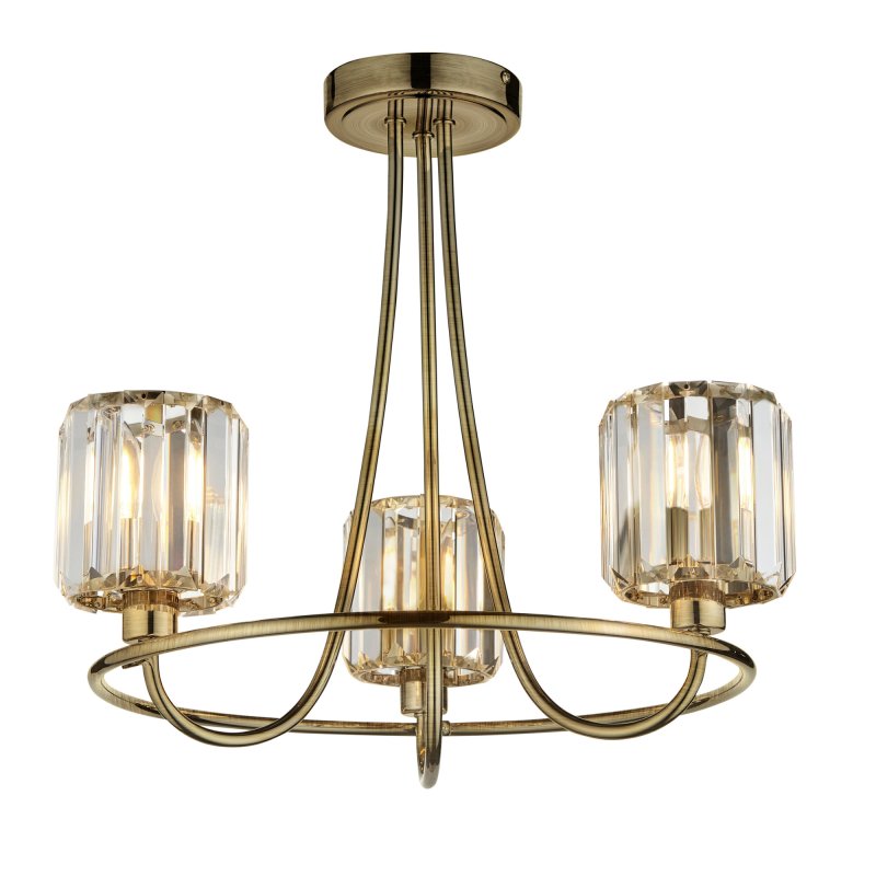 Berenice 3 Light Semi Flush 1
