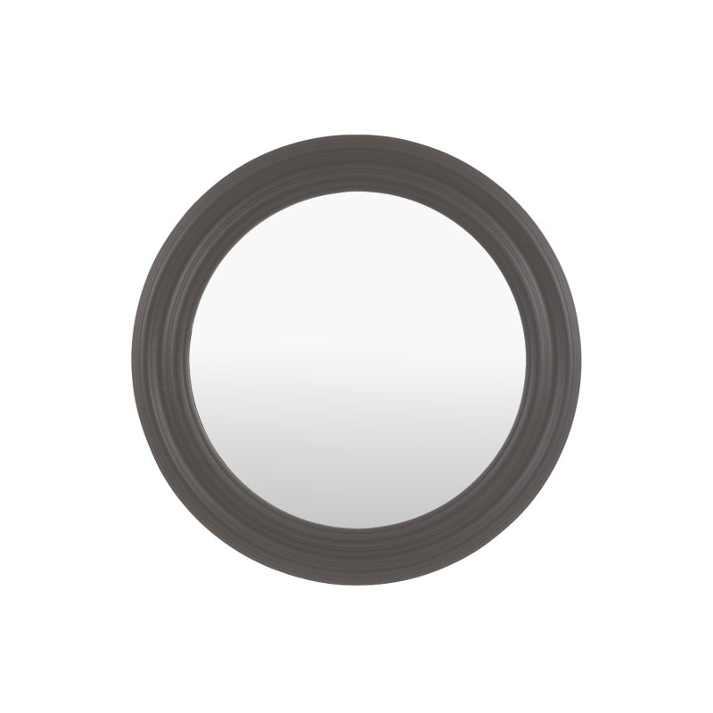 Suffolk Small Round Mirror Charcoal 1