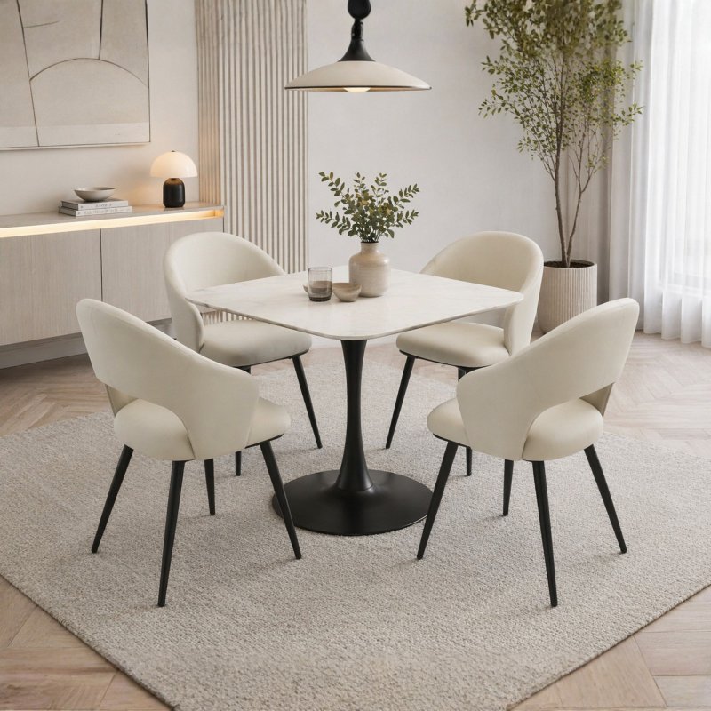 Whitmore Dining Set White 1