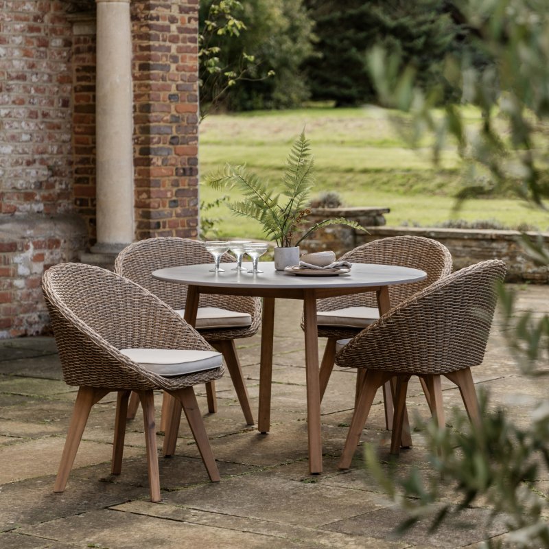 Avena 4 Seater Round Dining Set 1