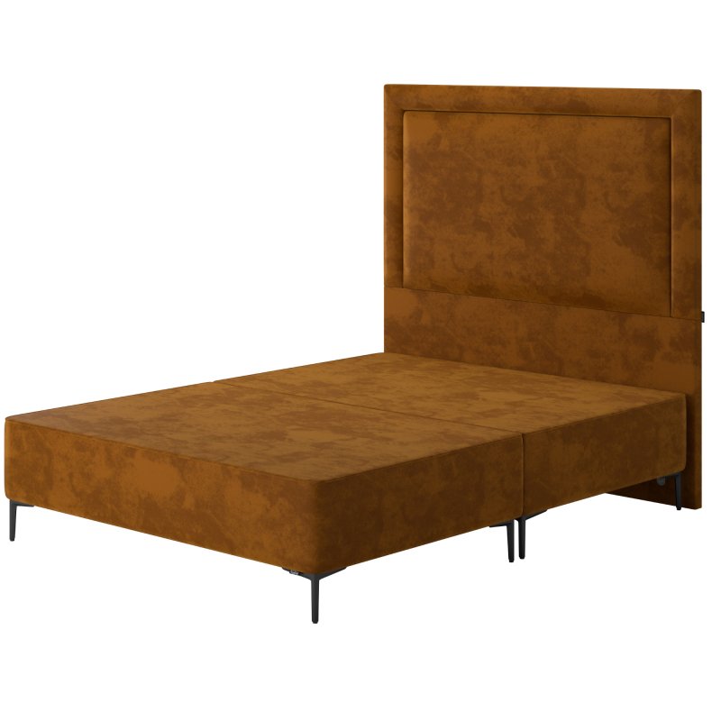 Temp Suffolk Slim Divan Base Tumeric Velvet 1