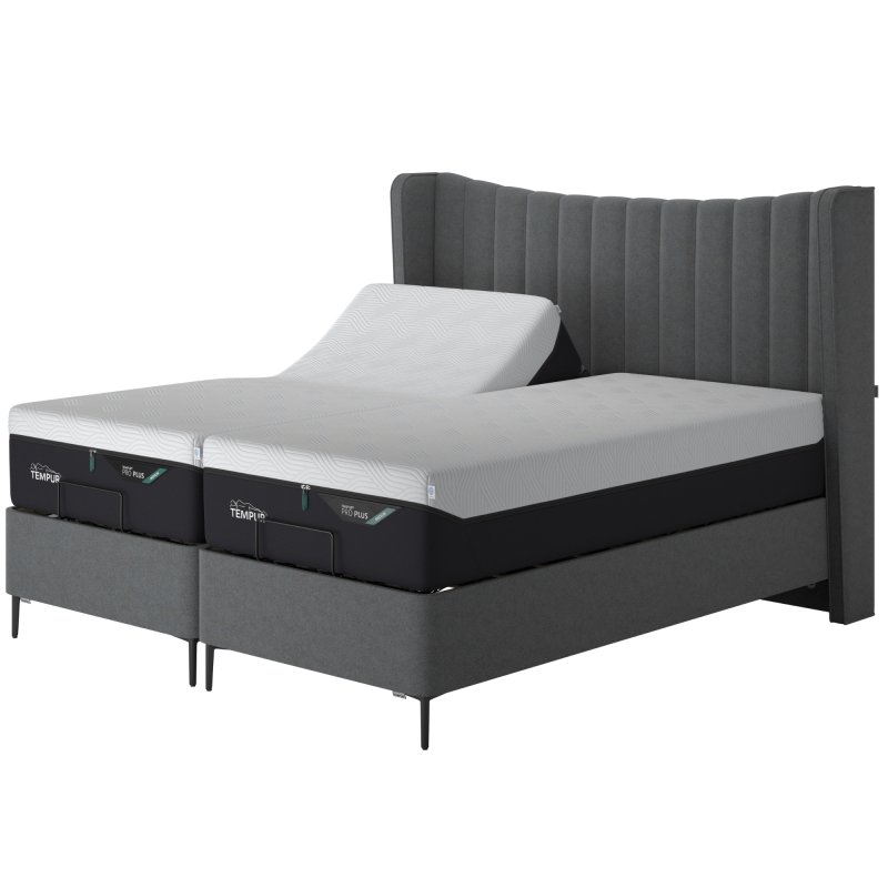 Temp Suffolk Slim Adj Disc Divan Dark Grey Soho 1