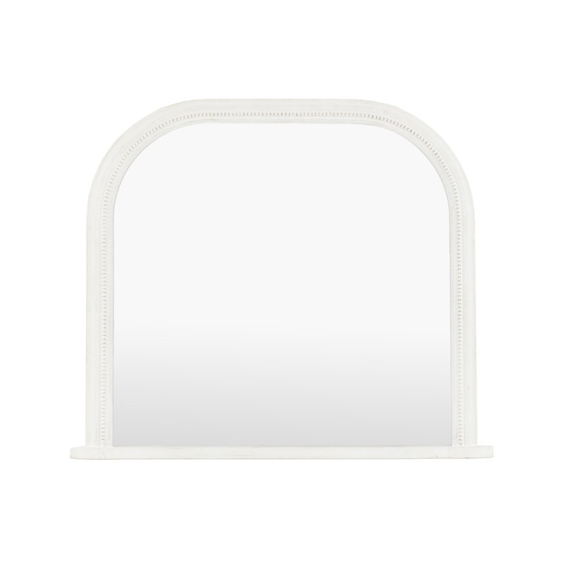 Shoreline Over Mantle Mirror - White 1