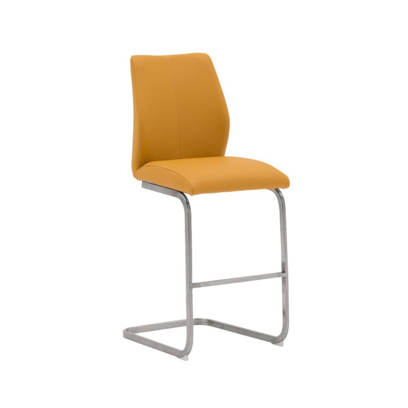Alessi Counter Stool Brushed Steel Pumpkin