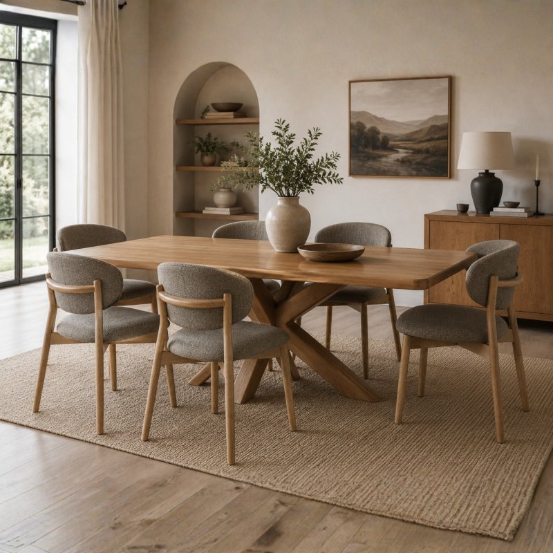 Arden Dining Table & 6 Louis Chairs 1