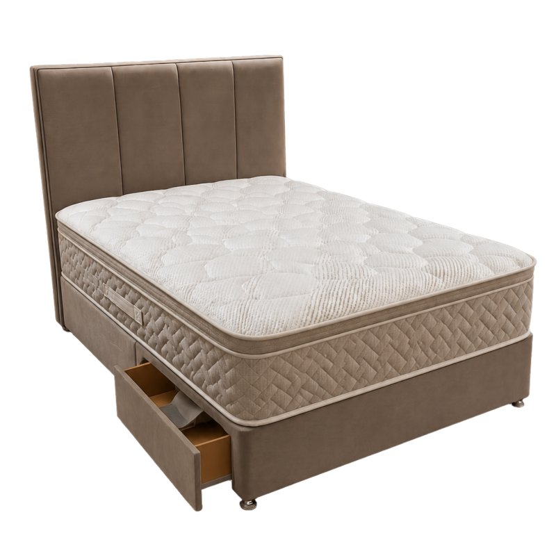 Serenite 2 Draw Divan with Headboard 1