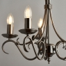 Antique Silver Fitting with 5 Candles 3