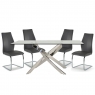 Anguilla Dining Table and 4 Grey Chairs 2