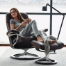 Stressless Consul Large Chair & Stool Signature Base 4