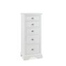 Cookes Collection Camden White Tall 5 Drawer Chest