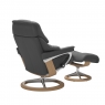 Stressless Reno Medium Chair & Stool Signature Base 3