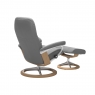 Stressless Promotional Consul Small Signature Chair and Stool 4