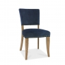Cookes Collection Nantes Oak Dining Table and Blue Velvet Chairs 5