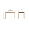 Cookes Collection Burnley 1.2 Dining Table Dimensions