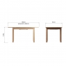 Cookes Collection 1.6 Large Extending Table Dimensions