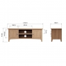 Cookes Collection Burnley Large TV Unit Dimensions