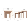 Cookes Collection Burnley Nest of 3 Tables Dimensions