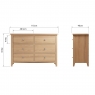 Cookes Collection Burnley 6 Drawer Chest Dimensions