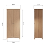 Cookes Collection Burnley Full Hanging Wardrobe Dimensions