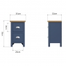 Cookes Collection Aston Small Bedside Cabinet Dimensions