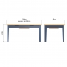 Cookes Collection Aston Large Extending Dining Table Dimensions
