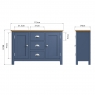 Cookes Collection Aston Large Sideboard Dimensions