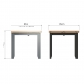 Cookes Collection Palma Flip Top Table Dimensions