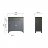 Cookes Collection Palma Small Sideboard Dimenaions