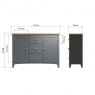 Cookes Collection Palma Large Sideboard Dimensions