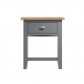 Cookes Collection Palma 1 Drawer Lamp Table Grey