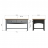 Cookes Collection Palma Large Coffee Table Dimensions