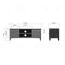 Cookes Collection Palma Large TV Unit Dimensions