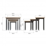 Cookes Collection Palma Nest of 3 Tables Dimensions