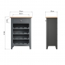Cookes Collection Palma Wine Cabinet Dimensions