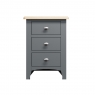 Cookes Collection Palma 3 Drawer Bedside Cabinet Grey