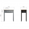 Cookes Collection Palma Dressing Table Grey 9