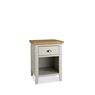 Cookes Collection Camden Soft Grey and Pale Oak 1 Drawer Nightstand